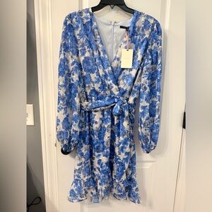 Alex Marie Blue and White Floral Dress